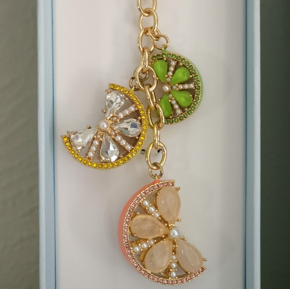 NWOT Coach Floral Printed Willow Tote 24 + Matching Piper K Fruit Bag Charm - Picture 8 of 13